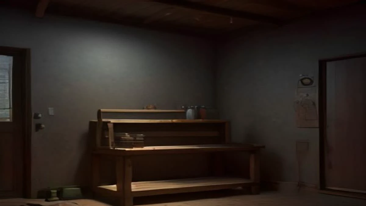 An open server chassis on a bench with tools beside it, lit by a warm work light, seen over the shoulder